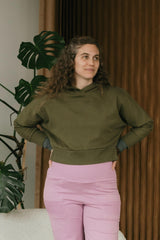 Estrella Hoodie - organic cotton cropped hooded sweatshirt