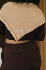 Hygge - organic cotton super soft cozy sweater knit - shawl - wrap - blanket - coverall