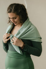 Hygge - organic cotton super soft cozy sweater knit - shawl - wrap - blanket - coverall
