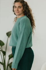 La Mágica Sweater - one hundred percent organic cotton one size fits so many round neck full sleeve sweater in earthy colors