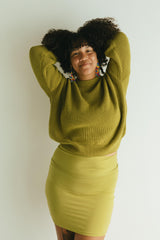 La Mágica Sweater - one hundred percent organic cotton one size fits so many round neck full sleeve sweater in earthy colors