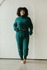 Acacia Crop Top - High Neck Crop Top Made from 100% Organic Cotton Knit Corduroy