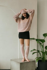 Itim Sweater - Mixed color organic cotton crew neck sweater - stripes of color