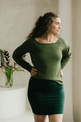 Melange Sweater - 100% organic cotton lightweight round neck sweater