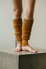 Lightweight Leg warmers - cozy organic cotton knit leg warmers in earth colors