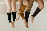 Lightweight Leg warmers - cozy organic cotton knit leg warmers in earth colors