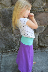 children's organic skirt/dress - Plumitas skirt dress for little ones - kids size convertible skirt with roll over waist