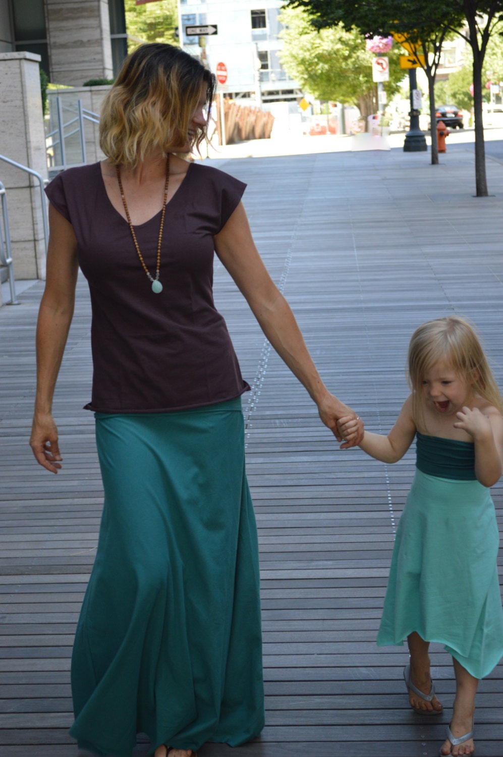 children's organic skirt/dress - Plumitas skirt dress for little ones - kids size convertible skirt with roll over waist