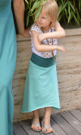 children's organic skirt/dress - Plumitas skirt dress for little ones - kids size convertible skirt with roll over waist
