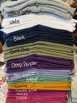 Organic cotton V-tee with front and back V neck - plain organic cotton t-shirt - the perfect layer!