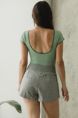 Yin Yang Bodysuit - organic cotton alternative modest swimwear - Reversible cap sleeve one piece