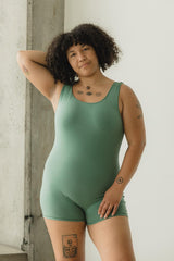Marilyn Bodysuit - organic cotton alternative swimsuit - Reversible retro style one piece