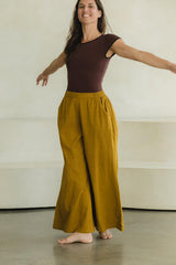 Saras Pants - Cotton wide leg pants with pockets - Breezy colorful palazzo pants