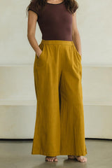 Saras Pants - Cotton wide leg pants with pockets - Breezy colorful palazzo pants