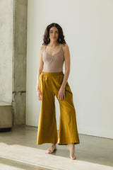 Saras Pants - Cotton wide leg pants with pockets - Breezy colorful palazzo pants