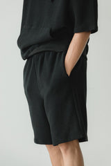 Sailesh Shorts - relaxed fit drawstring shorts with deep pockets - 100% organic cotton knit corduroy