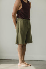 Sailesh Shorts - relaxed fit drawstring shorts with deep pockets - 100% organic cotton knit corduroy