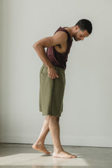 Sailesh Shorts - relaxed fit drawstring shorts with deep pockets - 100% organic cotton knit corduroy