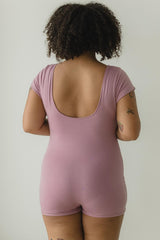 Yin Yang Bodysuit - organic cotton alternative modest swimwear - Reversible cap sleeve one piece