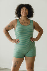 Marilyn Bodysuit - organic cotton alternative swimsuit - Reversible retro style one piece