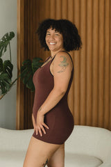 Marilyn Bodysuit - organic cotton alternative swimsuit - Reversible retro style one piece
