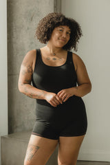 Marilyn Bodysuit - organic cotton alternative swimsuit - Reversible retro style one piece