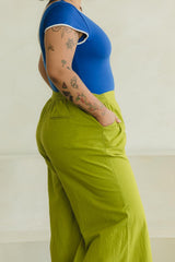Saras Pants - Cotton wide leg pants with pockets - Breezy colorful palazzo pants