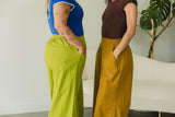 Saras Pants - Cotton wide leg pants with pockets - Breezy colorful palazzo pants