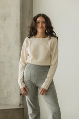 Vienna Long Sleeve - 100% organic cotton textured thermal in undyed and natural dyes