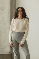 Vienna Long Sleeve - 100% organic cotton textured thermal in undyed and natural dyes