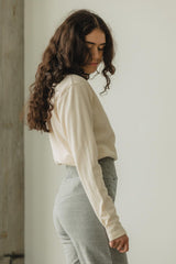 Vienna Long Sleeve - 100% organic cotton textured thermal in undyed and natural dyes