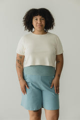 Copenhagen Crop Top - 100% organic cotton botanical dyed and undyed textured top