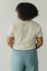 Copenhagen Crop Top - 100% organic cotton botanical dyed and undyed textured top