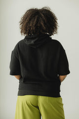 Coimbatore Hoodie - short sleeve hooded sweatshirt made from organic cotton knit corduroy fabric