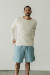 Vienna Long Sleeve - 100% organic cotton textured thermal in undyed and natural dyes