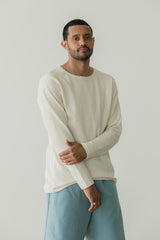 Vienna Long Sleeve - 100% organic cotton textured thermal in undyed and natural dyes