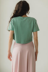 Copenhagen Crop Top - 100% organic cotton botanical dyed and undyed textured top