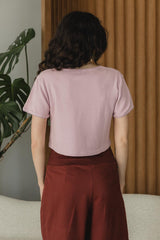 Copenhagen Crop Top - 100% organic cotton botanical dyed and undyed textured top