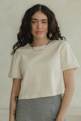 Copenhagen Crop Top - 100% organic cotton botanical dyed and undyed textured top