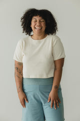 Copenhagen Crop Top - 100% organic cotton botanical dyed and undyed textured top