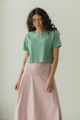Copenhagen Crop Top - 100% organic cotton botanical dyed and undyed textured top