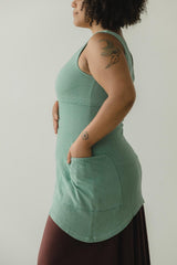 Botanical Dragonfly Dress - tunic dress made from 100% organic cotton futbol fabric and fully naturally dyed