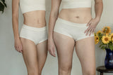 Undyed organic cotton underwear five pack - set of 5 hipster cut natural fiber unders