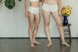 Undyed organic cotton underwear five pack - set of 5 hipster cut natural fiber unders