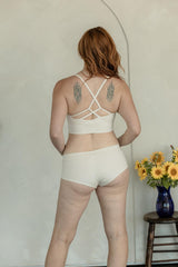 Undyed organic cotton underwear five pack - set of 5 hipster cut natural fiber unders