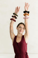 Show and Tell Scrunchies - sample our organic fabric with our scrunchie packs