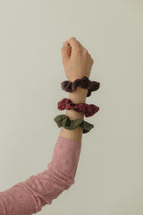 Show and Tell Scrunchies - sample our organic fabric with our scrunchie packs