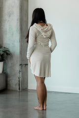 Nomad dress -*new colors* hooded cowl dress with pocket- made from 100% organic cotton jersey