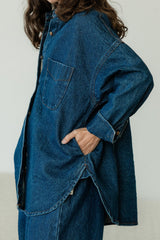 Shaket - Organic denim shirt - jacket with special wash and lots of pockets