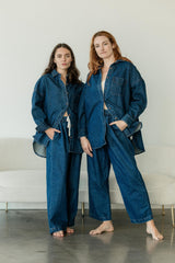 Shaket - Organic denim shirt - jacket with special wash and lots of pockets